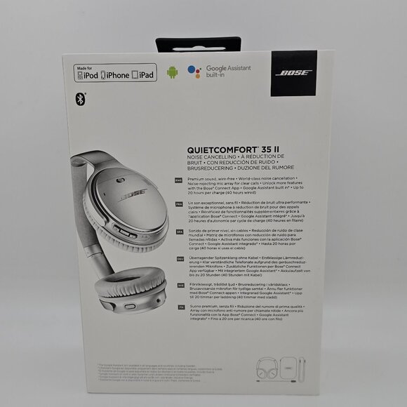 Bose QuietComfort 35 II Noise Cancelling Headphone QC35 Bluetooth Silver - EUC - Picture 3 of 12